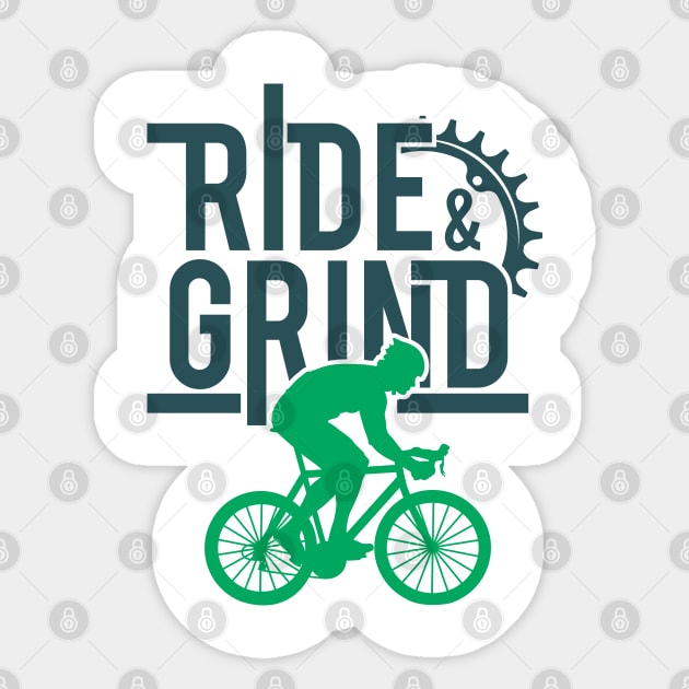 Bike Life Cyclist Pedal Hard Grind Sticker by EdSan Designs